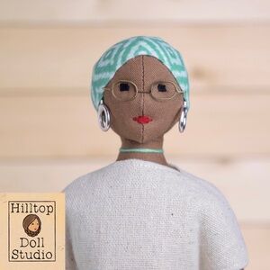 CUSTOM Fabric Doll "Moni" Handcrafted Textile Cloth Heirloom Primitive Doll